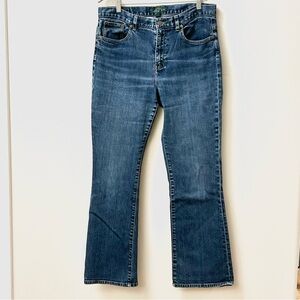 LRL Lauren Jean Co. Ralph Lauren Mid-rise Boot Cut Denim Blue Jeans Sz 12 EUC.